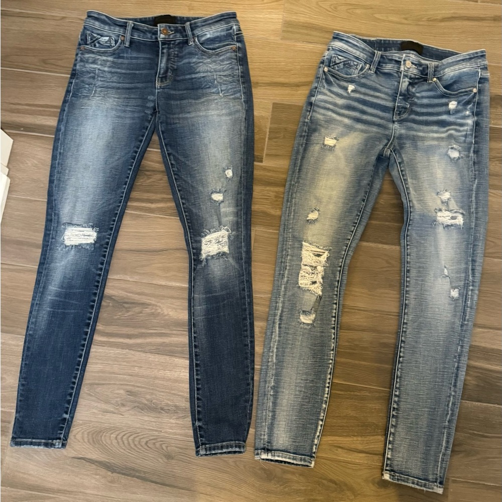 Lot of 2 Buckle Black Fit No 53 Skinny Jeans Womens 27.